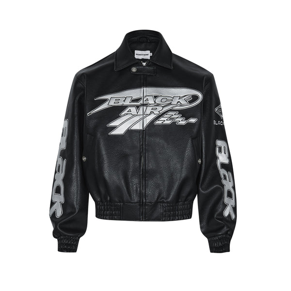 Clean Fit Litchi Eco-Leather Jacket for Men and Women