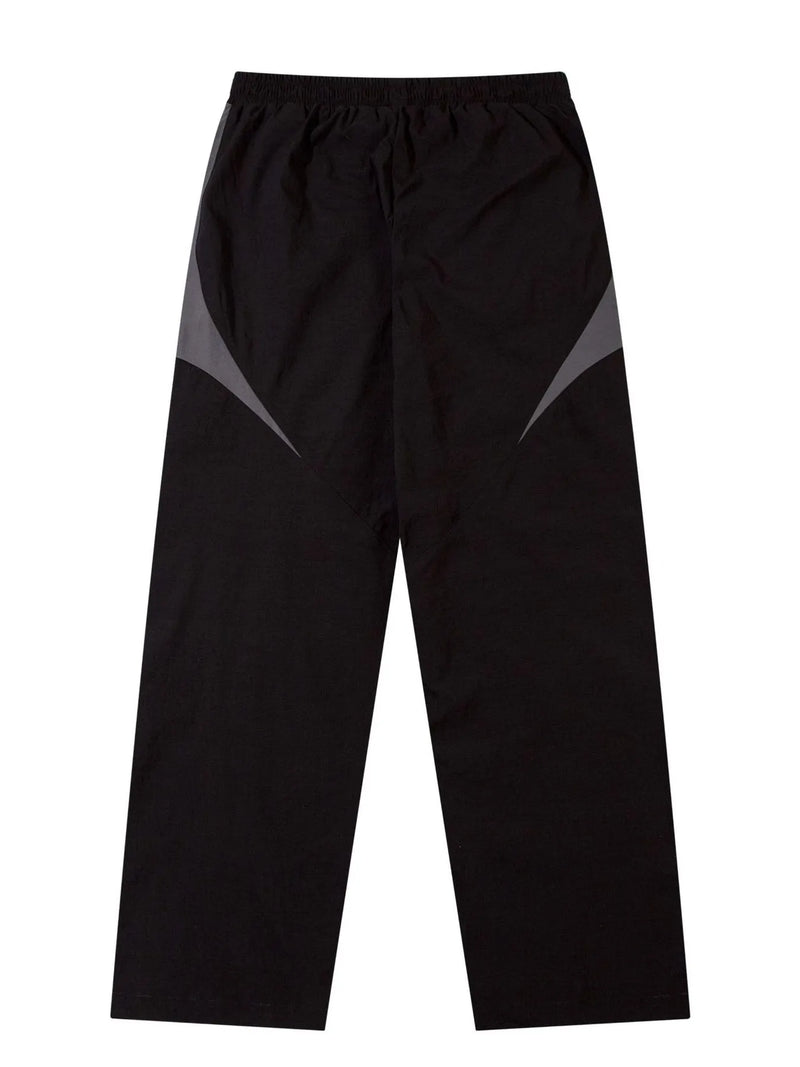 Men's black quick-dry drawstring wide leg pants, view 3