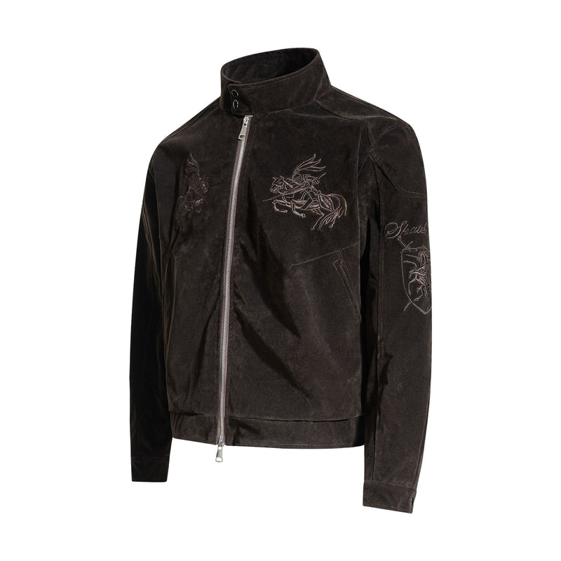 suede chef jacket