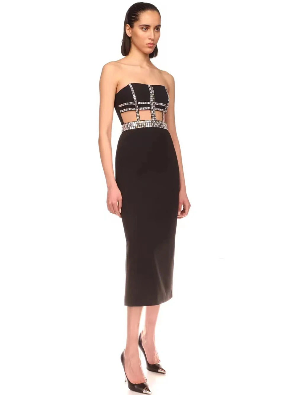 beaded circuit dress