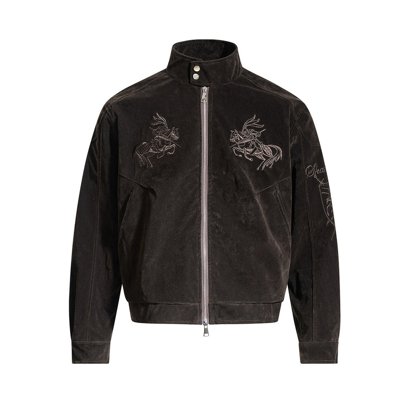 suede chef jacket