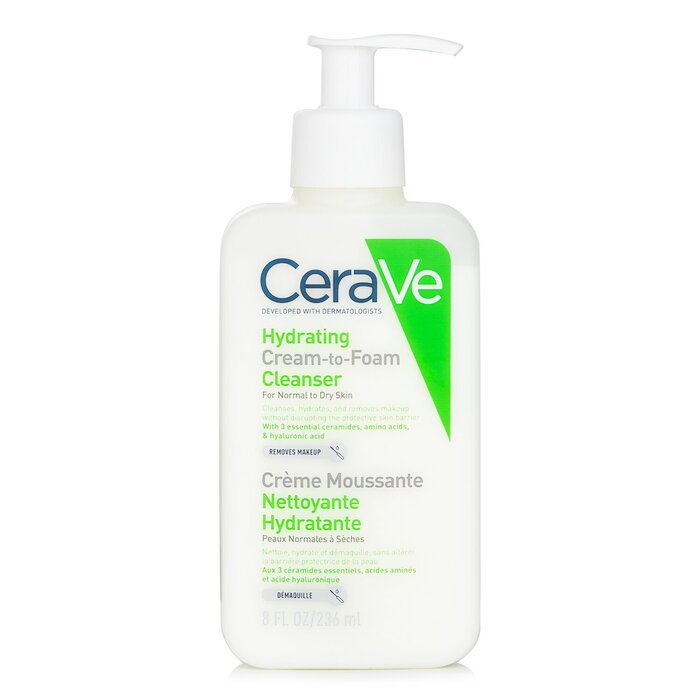 CERAVE - Hydrating Cream-To-Foam Cleanser