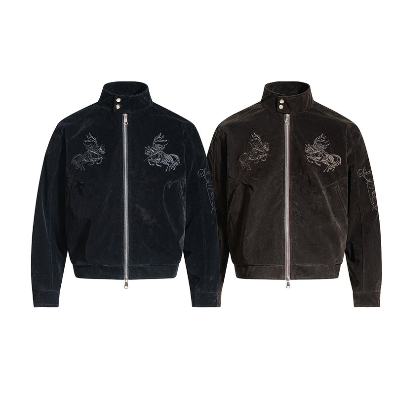 suede chef jacket