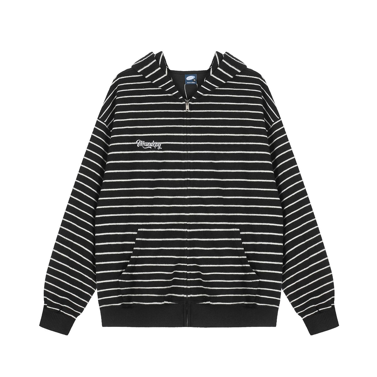 stripe coral hoodie