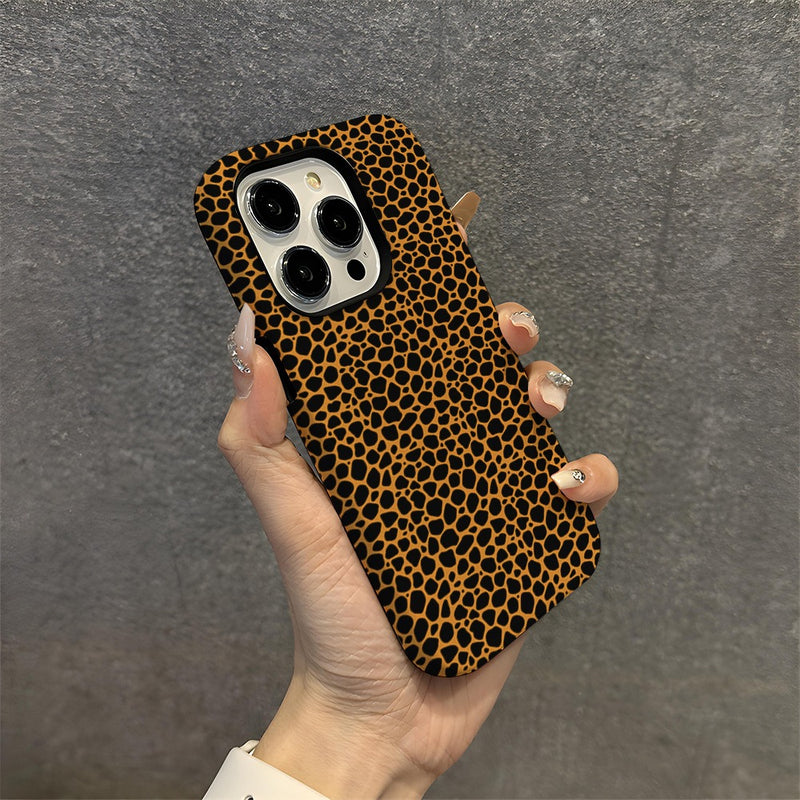 Leopard print hard shell iPhone case