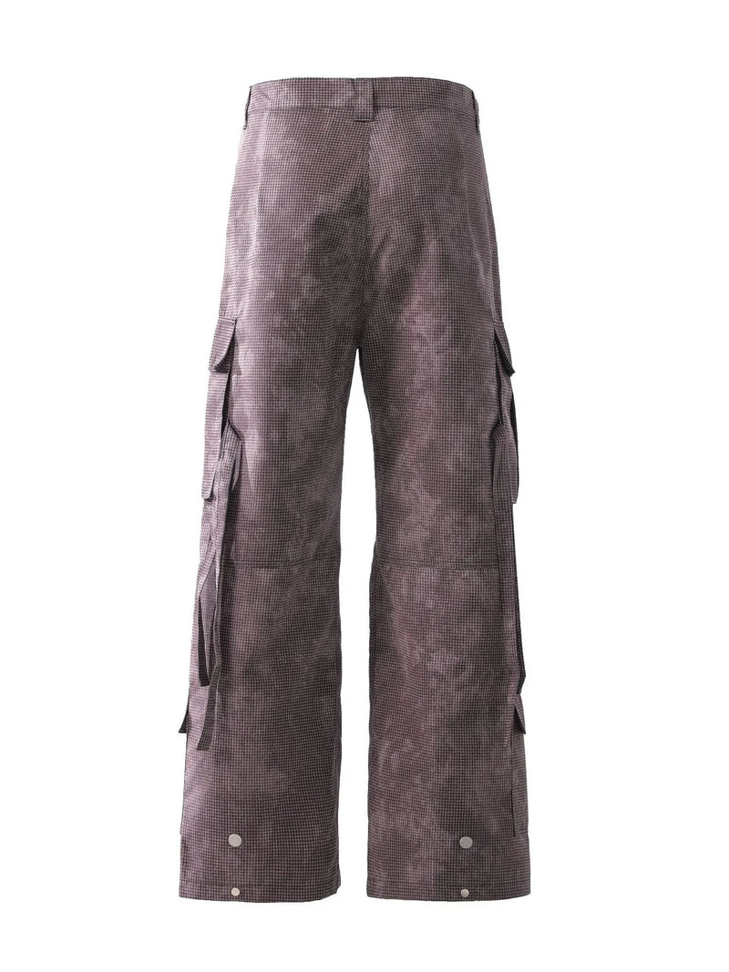 Men's wide leg multi-pocket cargo pants, view 4