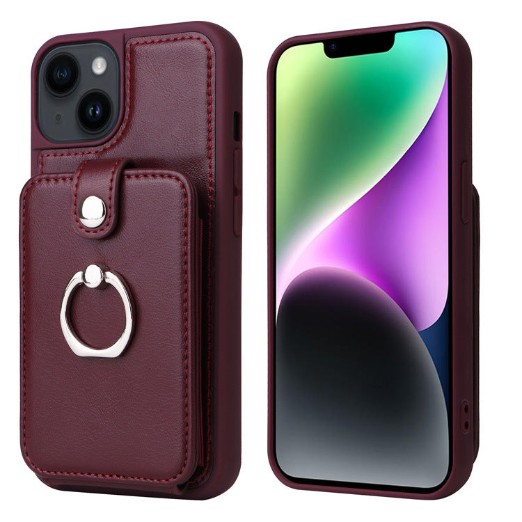 Suitable for iPhone 14 wallet phone case Apple 13 Promax flip cover protective case accordion card insertion phone leather case