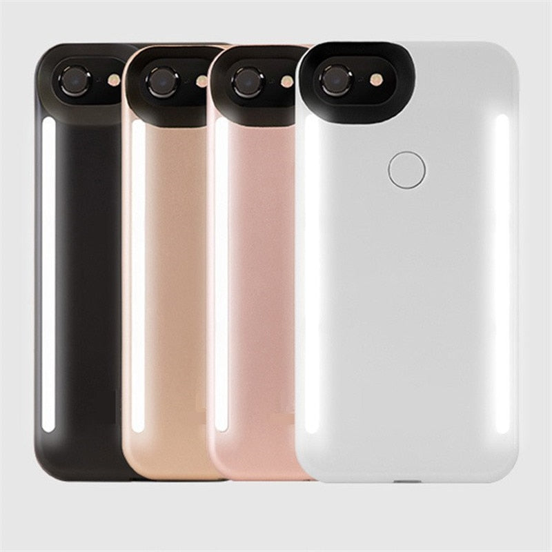 New arrival For iPhone XS MAX XR anti-fall 3 generations Light Up selfie flash phone Case for iphone 11 Pro X XS 6 6s 7 8 plus