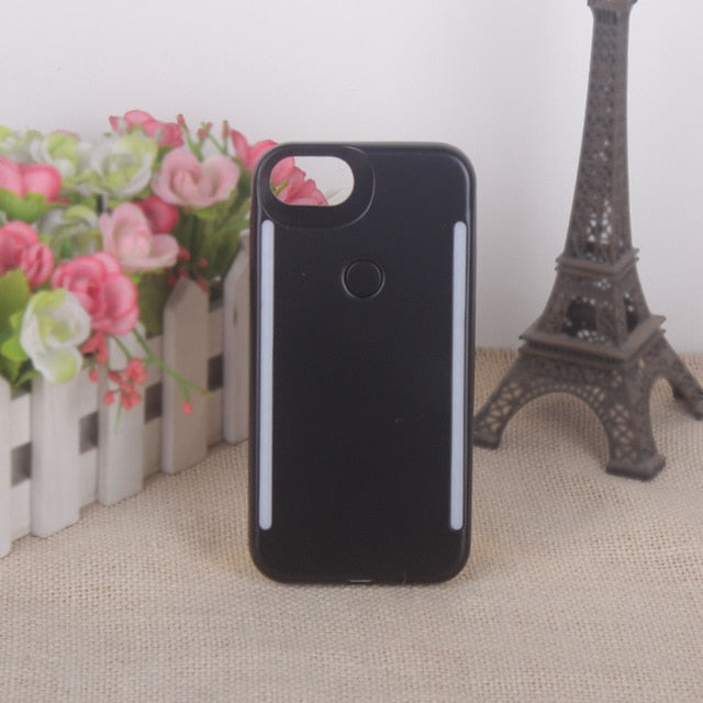 New arrival For iPhone XS MAX XR anti-fall 3 generations Light Up selfie flash phone Case for iphone 11 Pro X XS 6 6s 7 8 plus