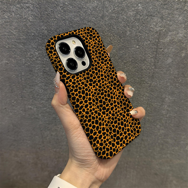 Leopard print hard shell iPhone case, view 3