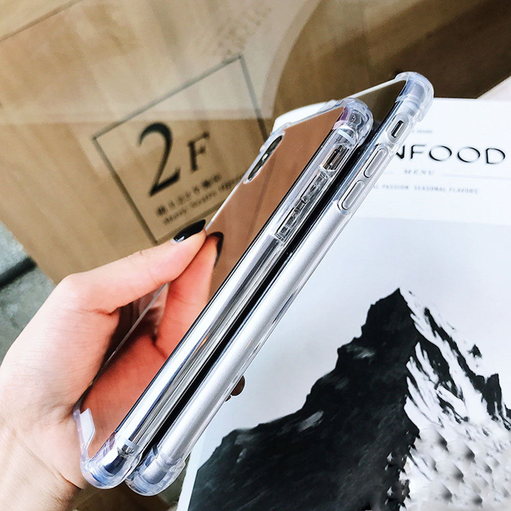 Luxury Plating Mirror Phone Case Cover For iPhone 7 Case Silicon For iPhone 6 6S 8 Plus X 10 XR XS XS Max Case Coque