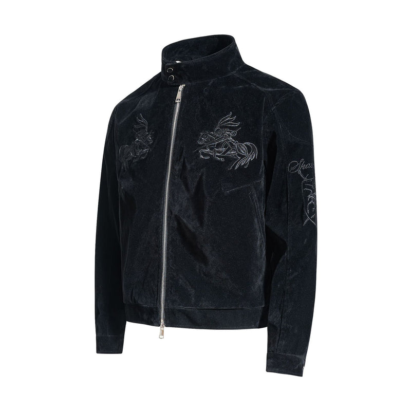 suede chef jacket