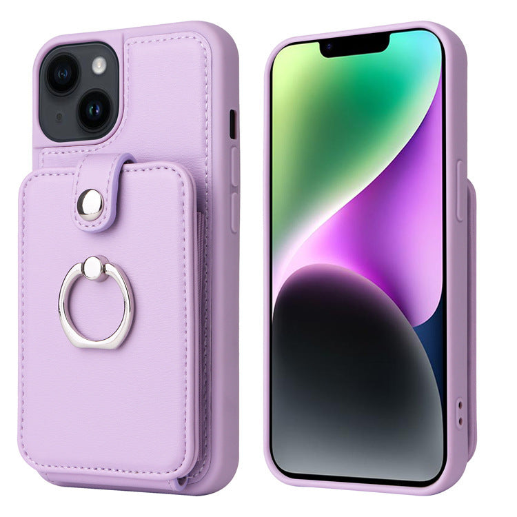Suitable for iPhone 14 wallet phone case Apple 13 Promax flip cover protective case accordion card insertion phone leather case