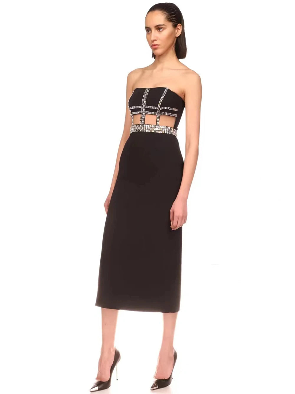 beaded circuit dress