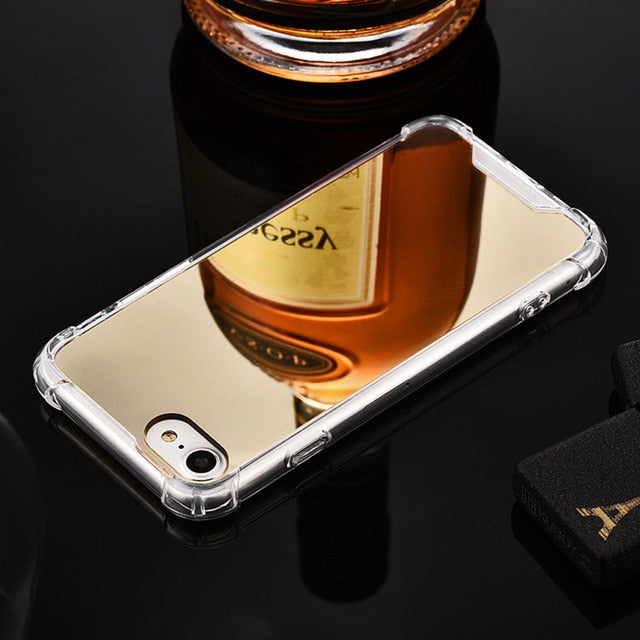 Luxury Plating Mirror Phone Case Cover For iPhone 7 Case Silicon For iPhone 6 6S 8 Plus X 10 XR XS XS Max Case Coque