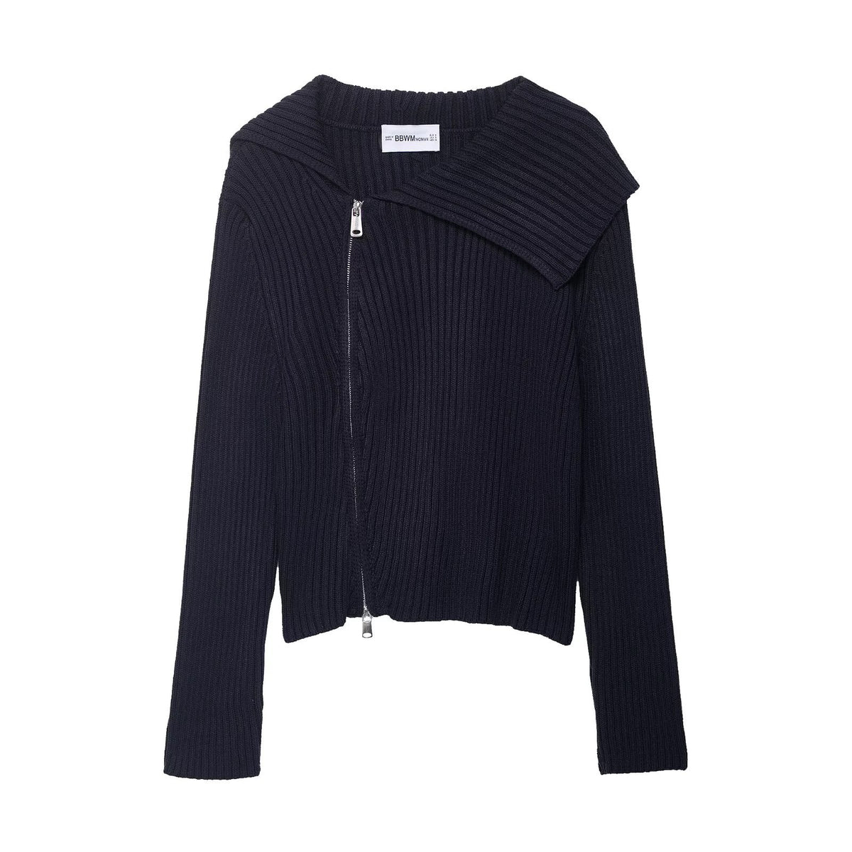 zip knit sweater