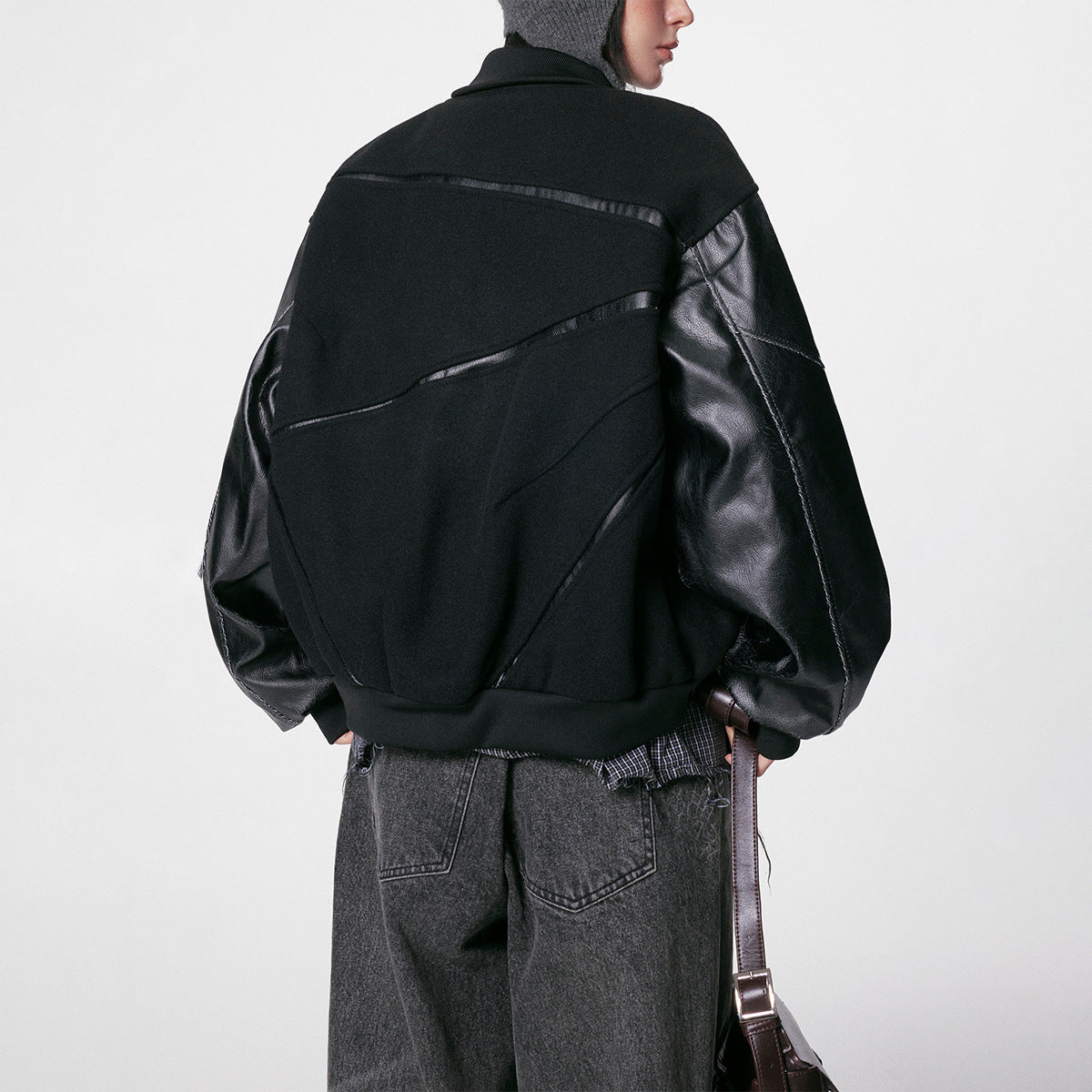 Retro Alien Deconstruction Flight Jacket Leather Jacket Baseball Jacket Male