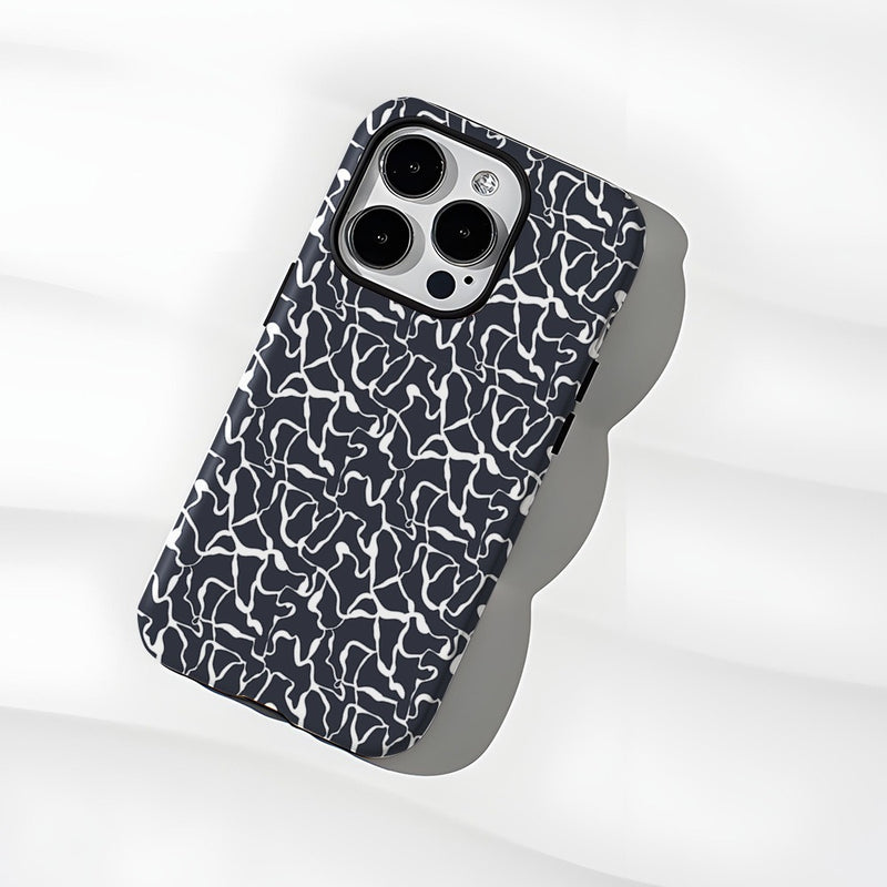 Patterned hard shell phone case for iPhone 16, view 2