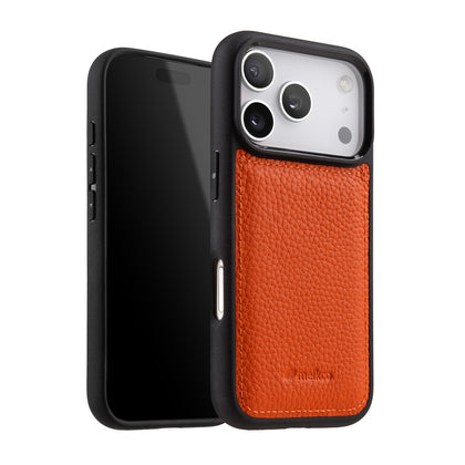 Melkco Leather Case for iPhone 17 Pro Max, Full Coverage Genuine Leather, iPhone 16 Pro, iPhone 15 Pro with Skin Design, iPhone 14 Fashionable Cover