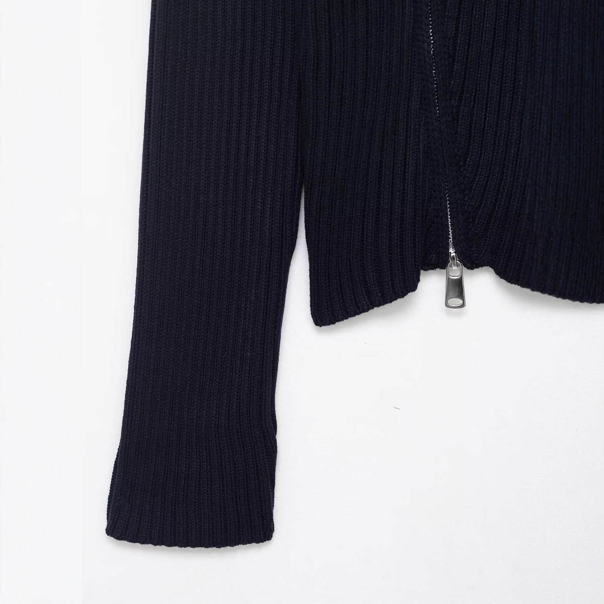 zip knit sweater