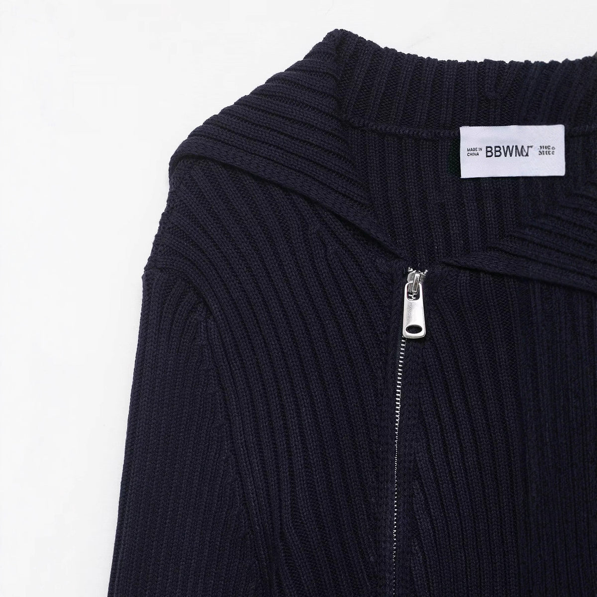 zip knit sweater