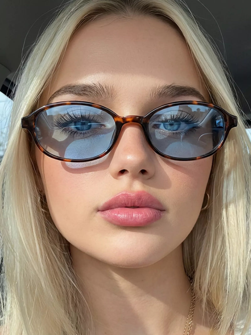 UV400 tinted lens sunglasses in pastel blue