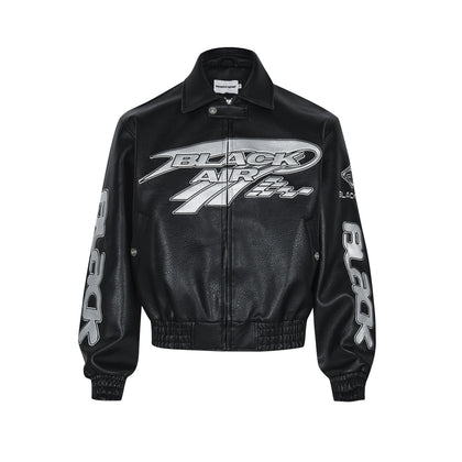 Clean Fit Litchi Eco-Leather Jacket for Men and Women