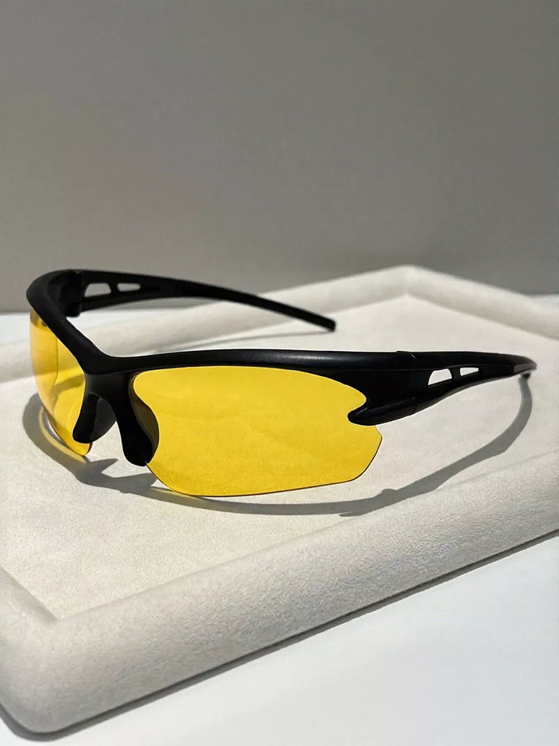 UV protective tinted sunglasses in pastel yellow