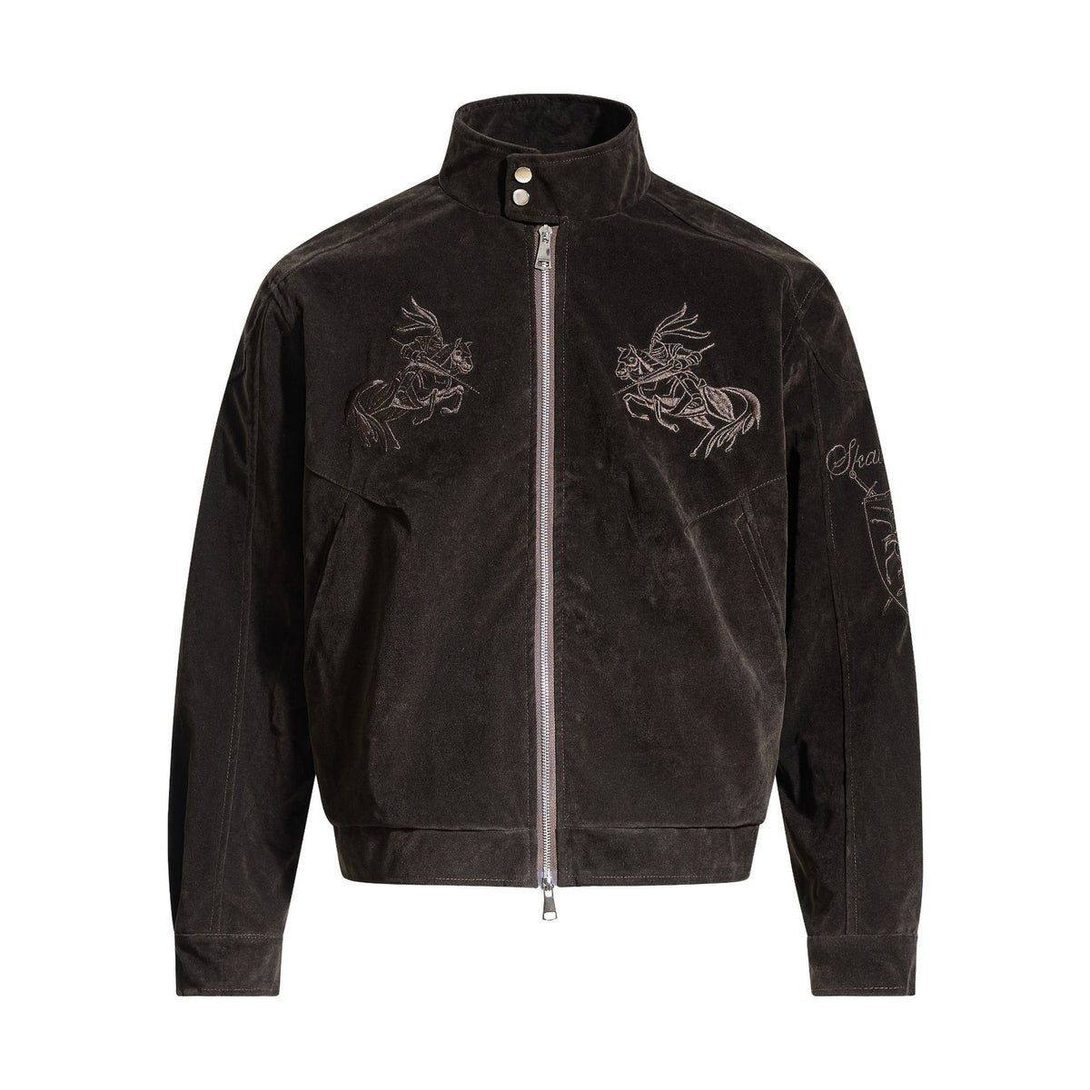 suede chef jacket