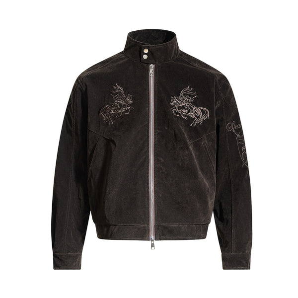 suede chef jacket