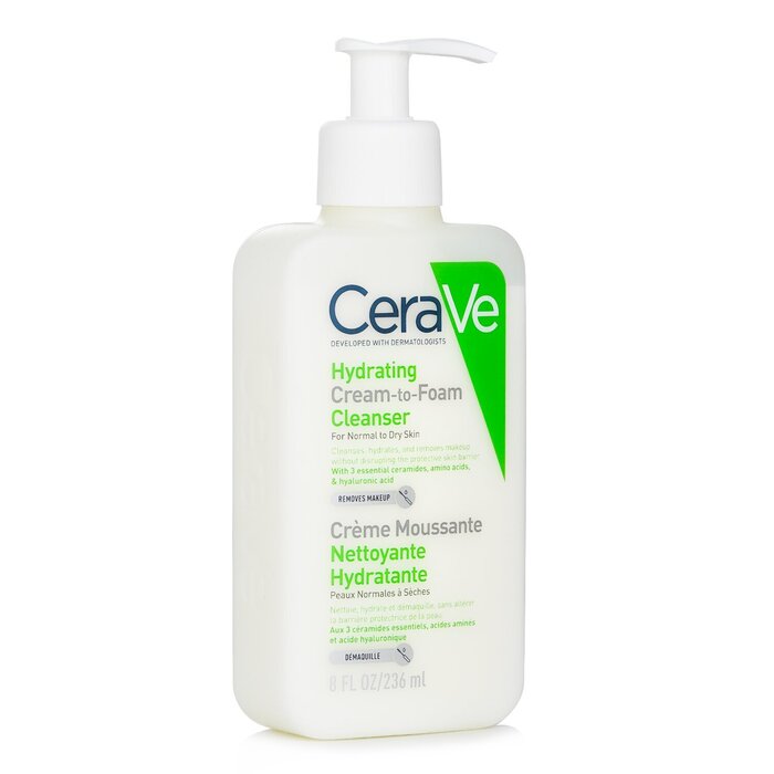 CERAVE - Hydrating Cream-To-Foam Cleanser