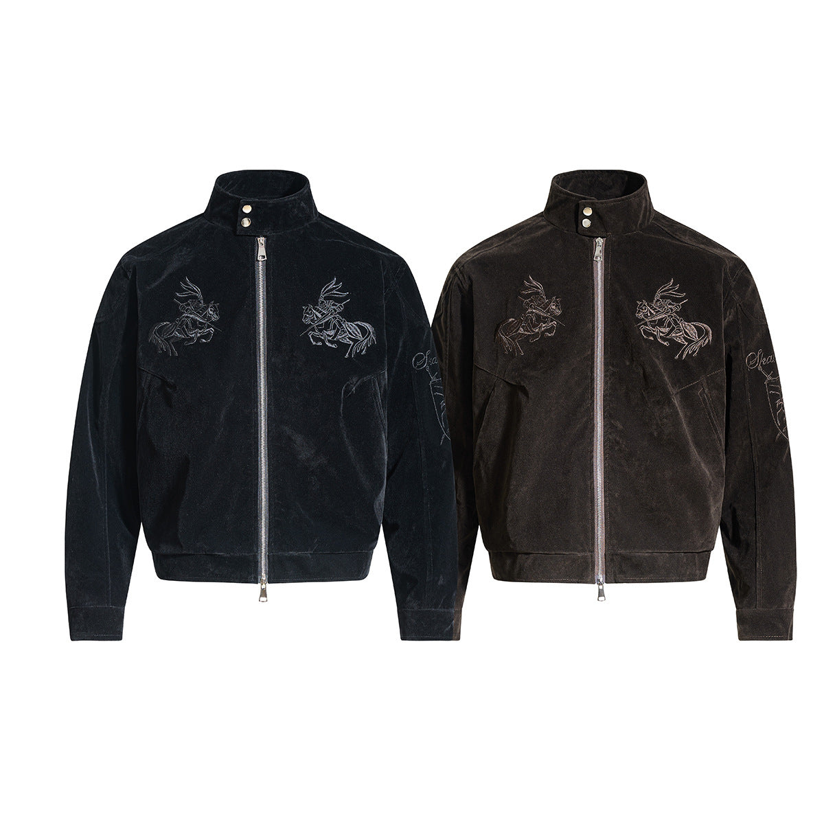 suede chef jacket
