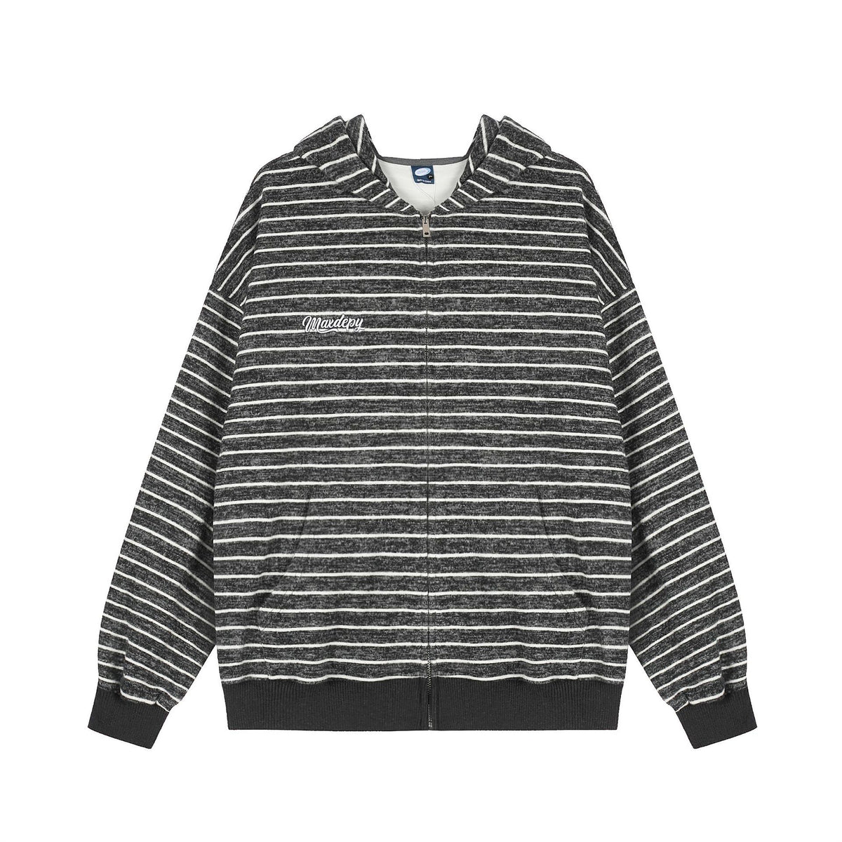 stripe coral hoodie