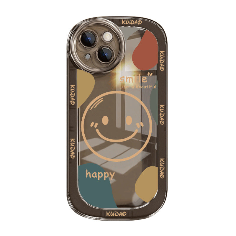 Smiley Face iPhone 14 Phone Case Apple 13pro Transparent 12 Simple 11 All Inclusive XR Men And Women XSMAX Protective Case