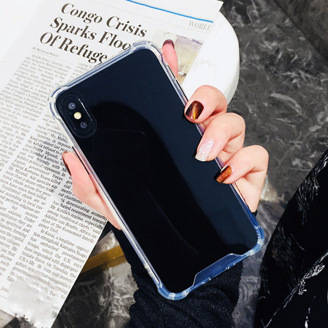 Luxury Plating Mirror Phone Case Cover For iPhone 7 Case Silicon For iPhone 6 6S 8 Plus X 10 XR XS XS Max Case Coque