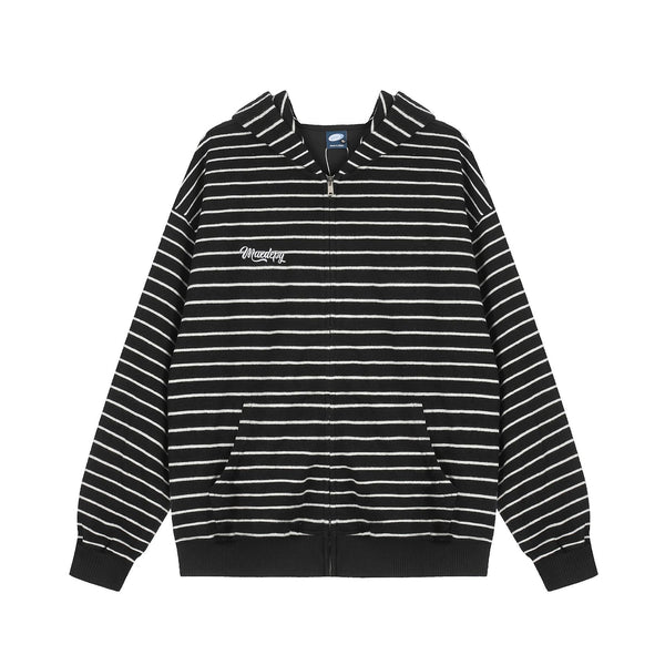 stripe coral hoodie
