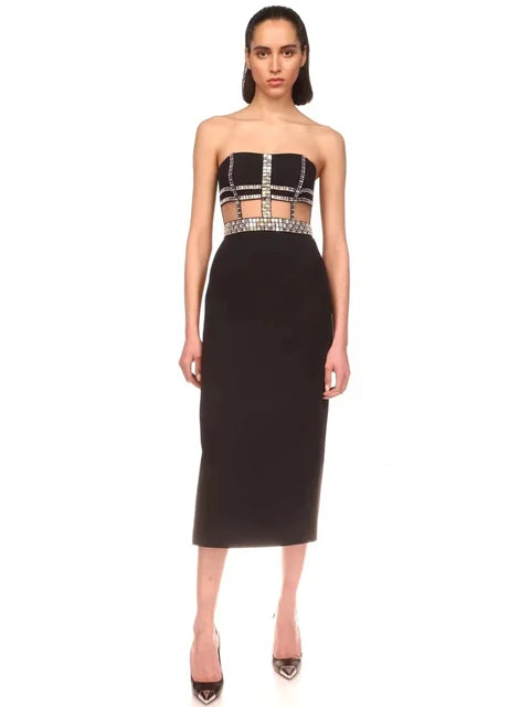 beaded circuit dress