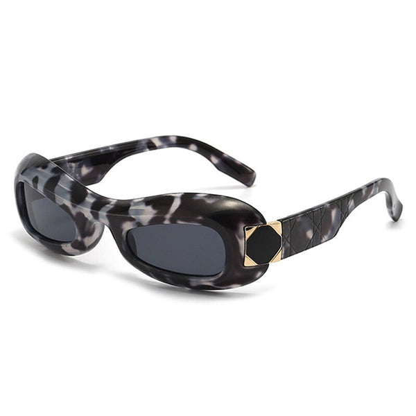 Vintage oval cat eye gradient sunglasses