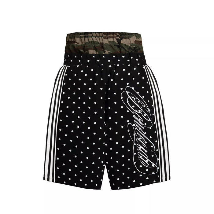 Men's Polka Dot Boxing Shorts with Camouflage Waistband