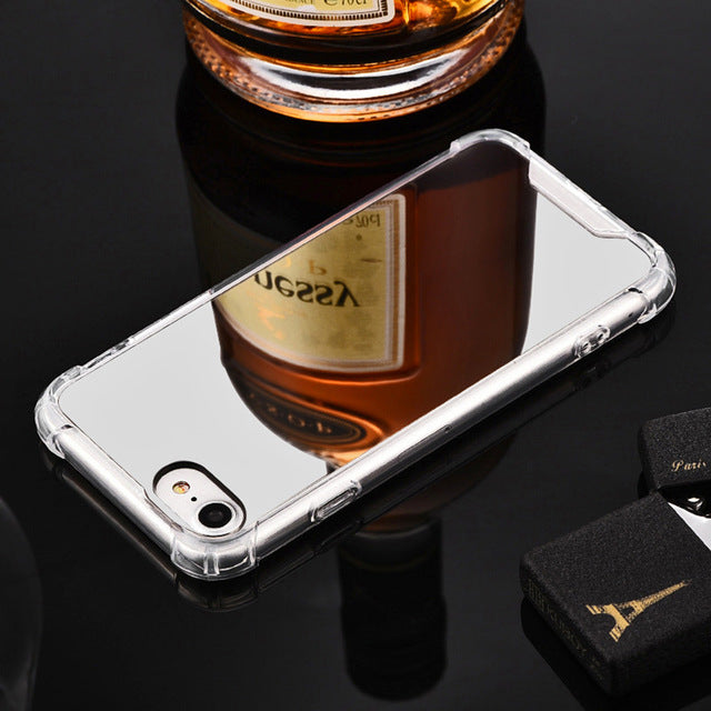 Luxury Plating Mirror Phone Case Cover For iPhone 7 Case Silicon For iPhone 6 6S 8 Plus X 10 XR XS XS Max Case Coque