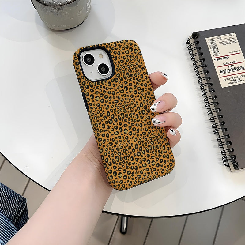 Leopard print hard shell iPhone case, view 2