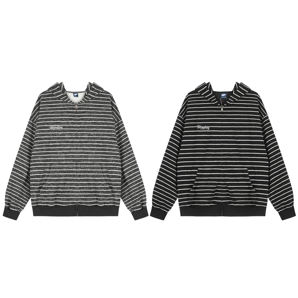 stripe coral hoodie