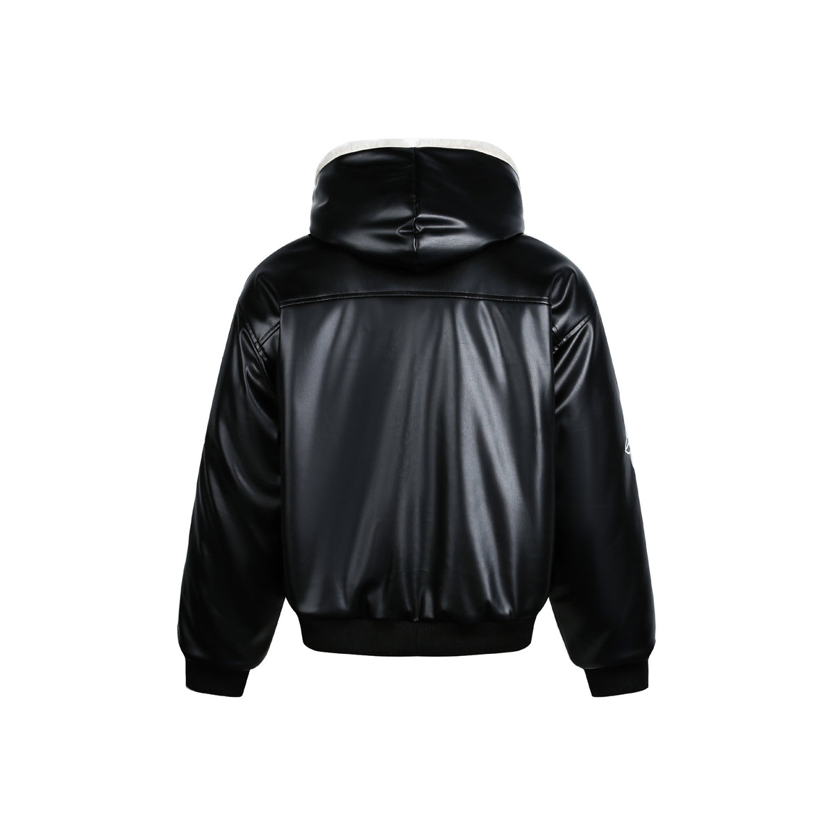Motorcycle style cross leather jacket cotton coat