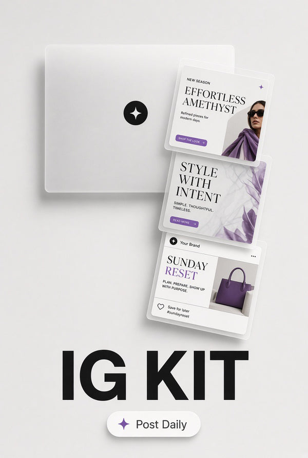 Instagram Content Kit for Apparel Brands – Captions, Hooks & Carousel Templates