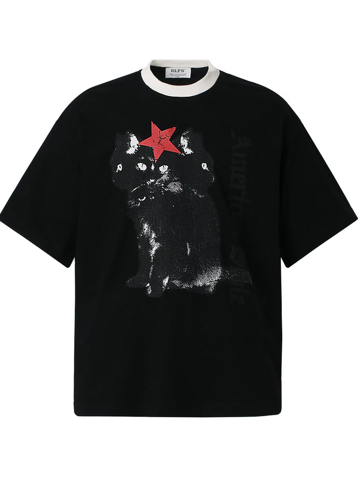 Men's Graphic Round Neck Oversized T-Shirt